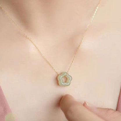 Plum Blossom Jade Necklace