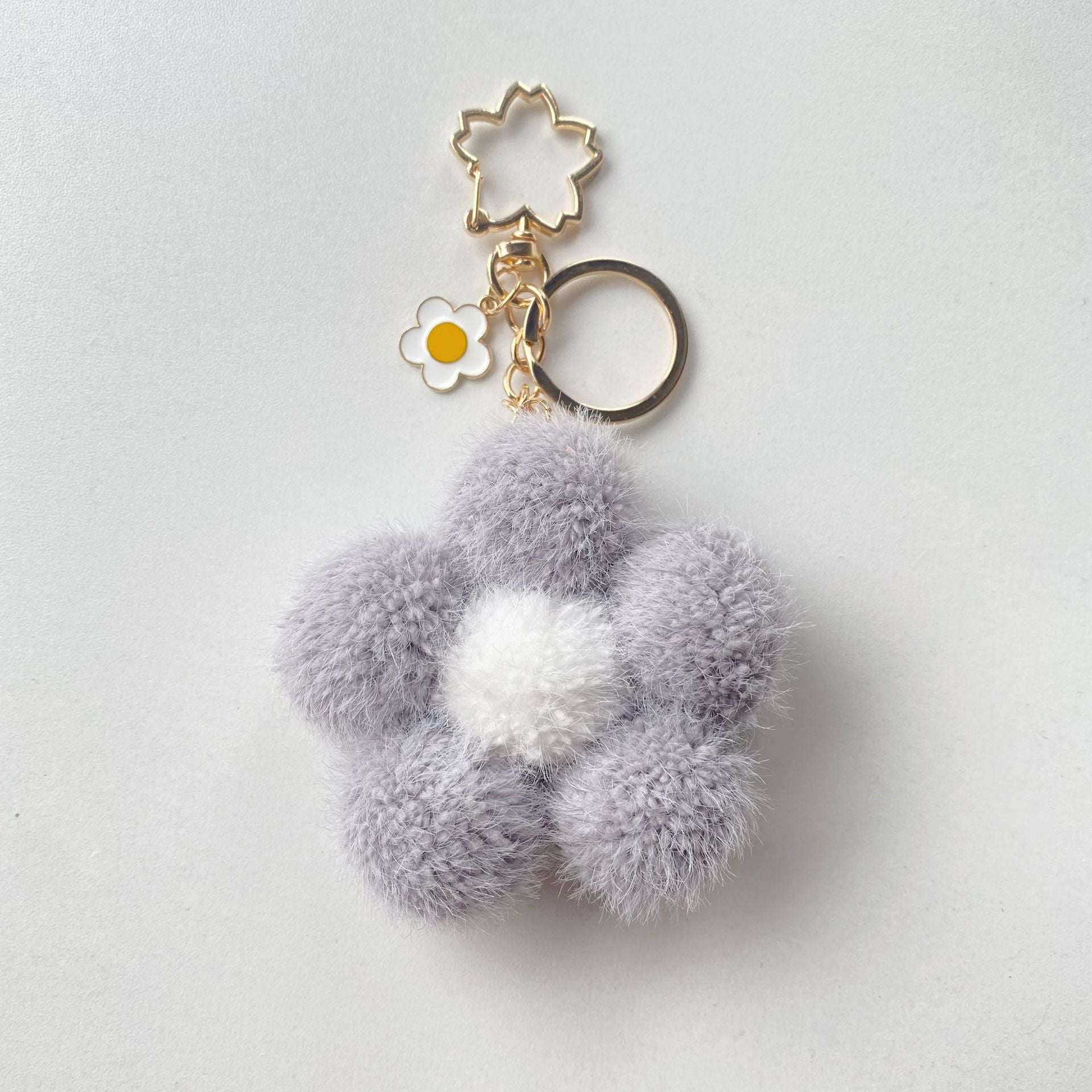 Flower Plush Keychain