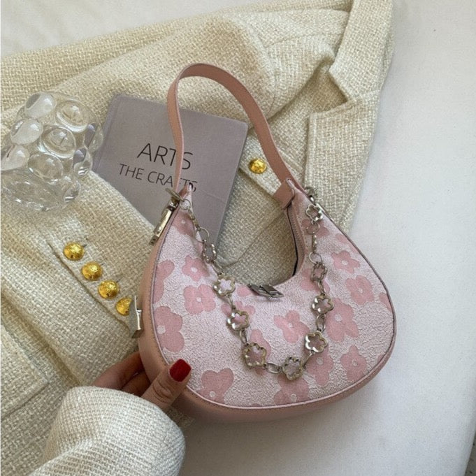 Crescent Daisy Shoulder Bag