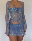 Sequin Knitted 3 Piece Set