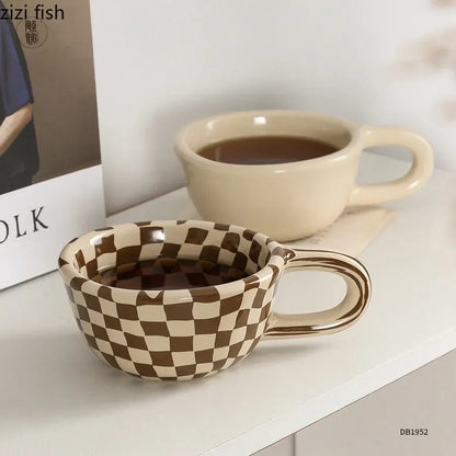 Checkered Ceramic Mug