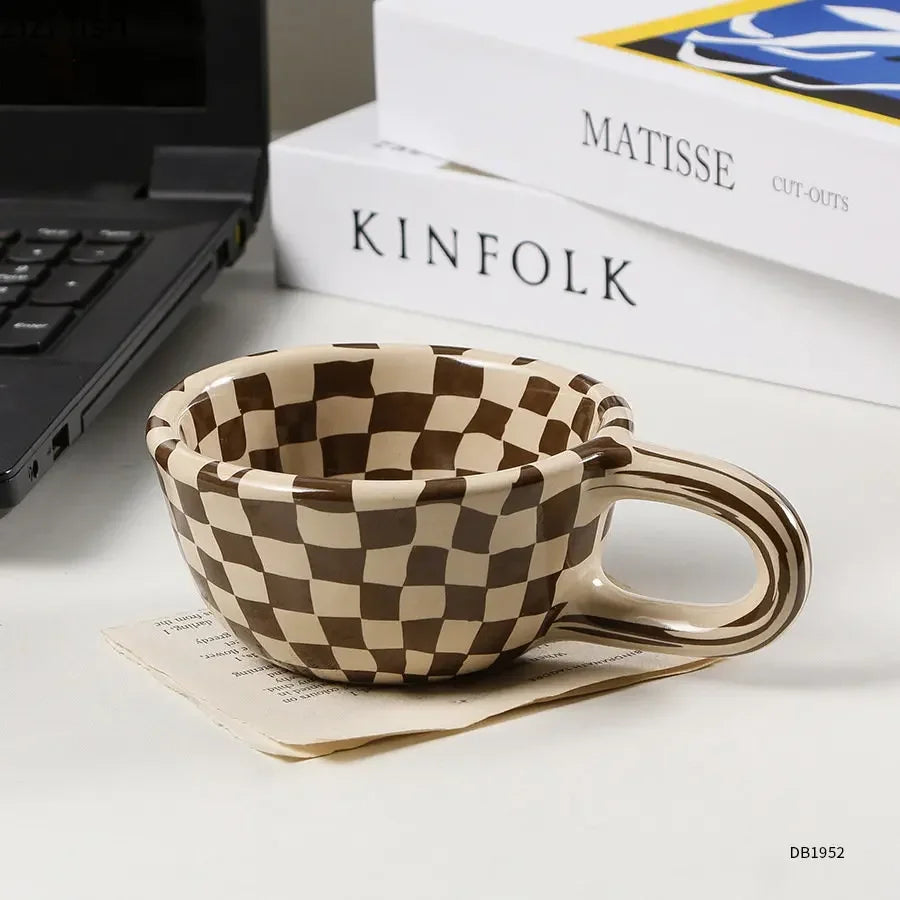 Checkered Ceramic Mug