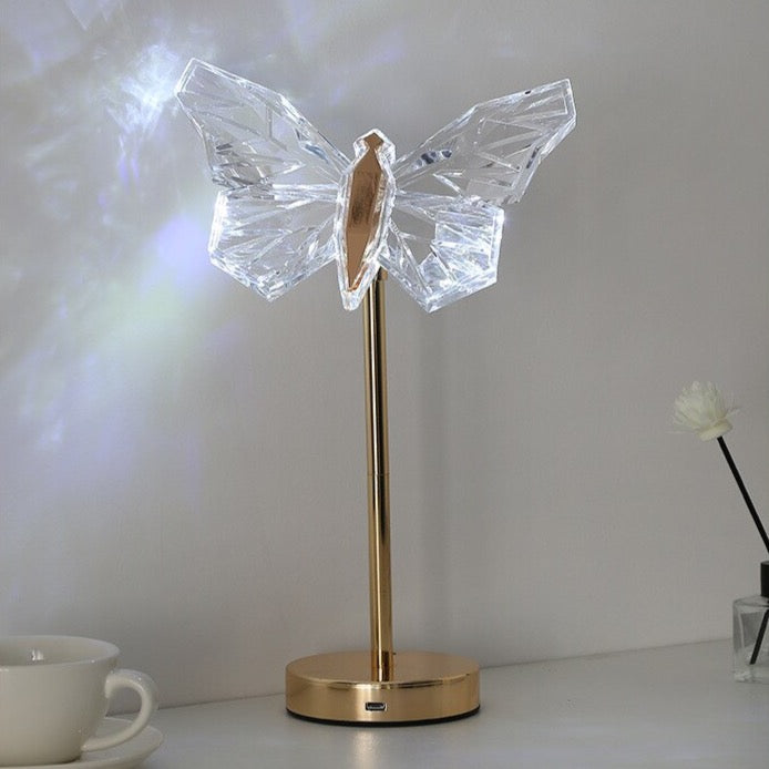 LED Butterfly Crystal Lamp