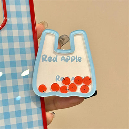 Plaid Apples Bag Pop Socket