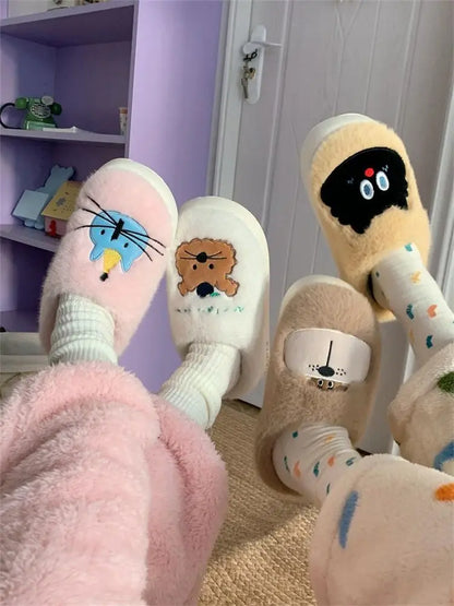 Multi Plush Slippers