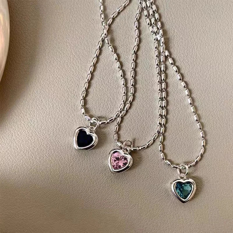 Colorful Heart Pendant Necklace