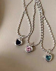 Colorful Heart Pendant Necklace