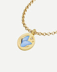 Handmade Painted Butterfly Necklace & Ring