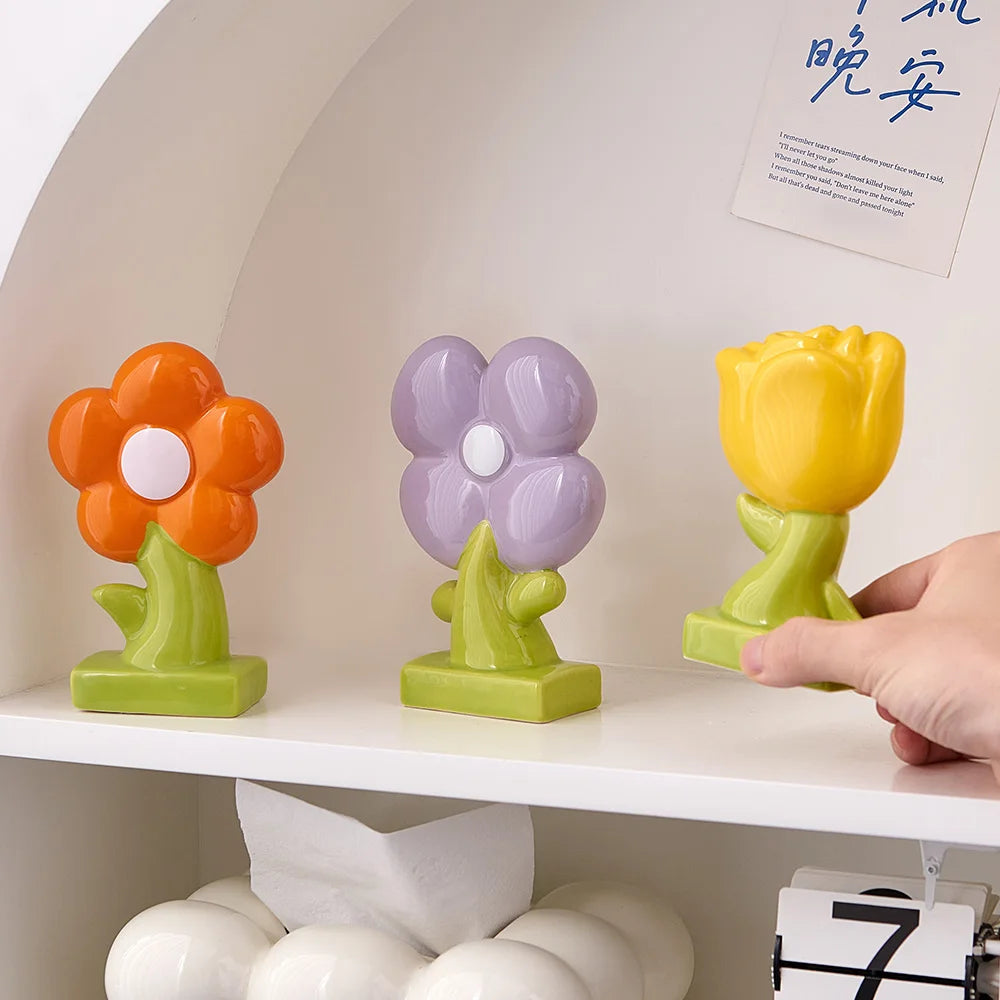 Ceramic Mini Flower Ornaments