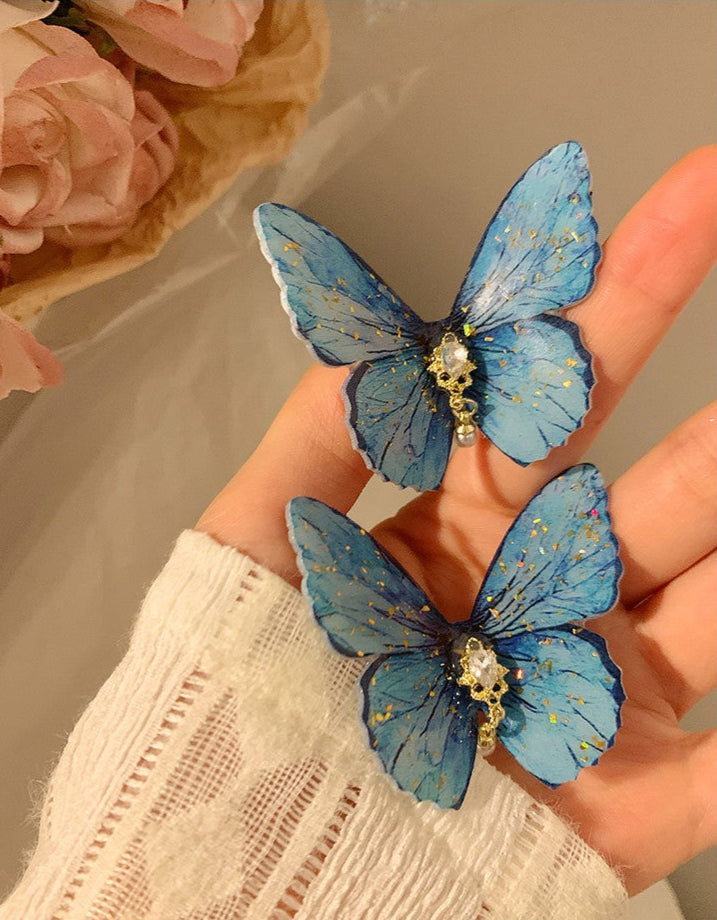 Morpho Butterfly Hairpins