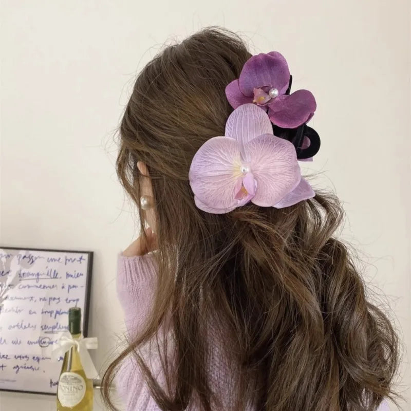 Orchid Pearl Hair Claw Clip