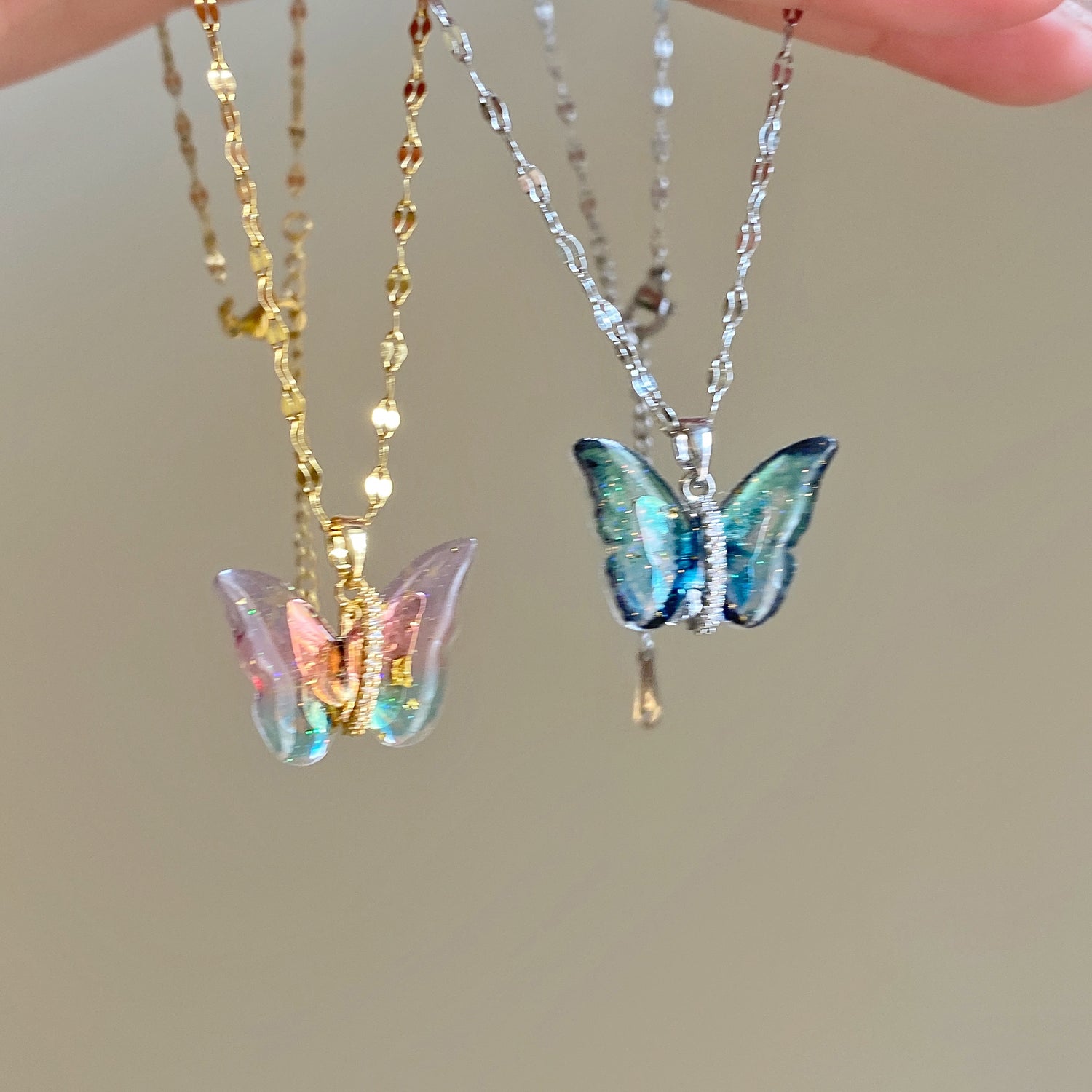 Galaxy Butterfly Necklace