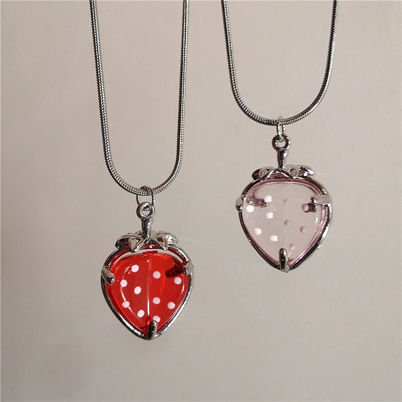 Acrylic Strawberry Necklace