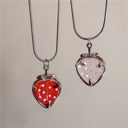 Acrylic Strawberry Necklace