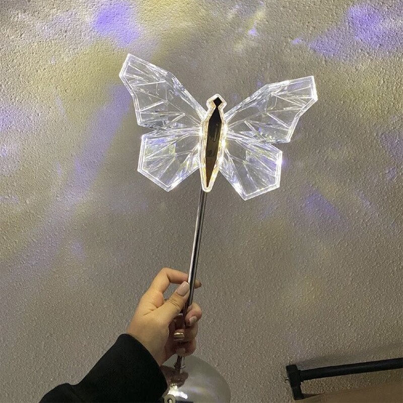 LED Butterfly Crystal Lamp