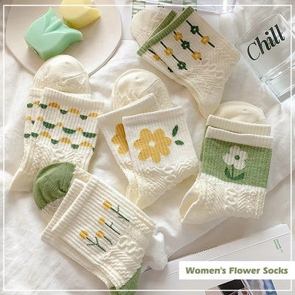 Little Flower Socks - 5 Pairs