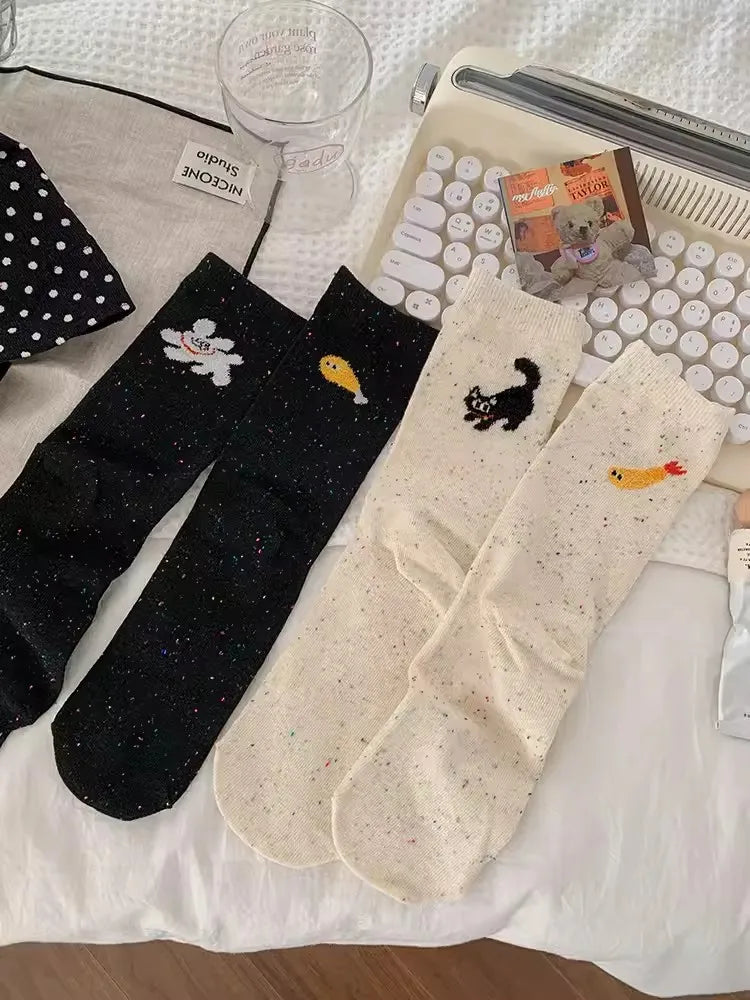 Cat Fish Cotton Socks