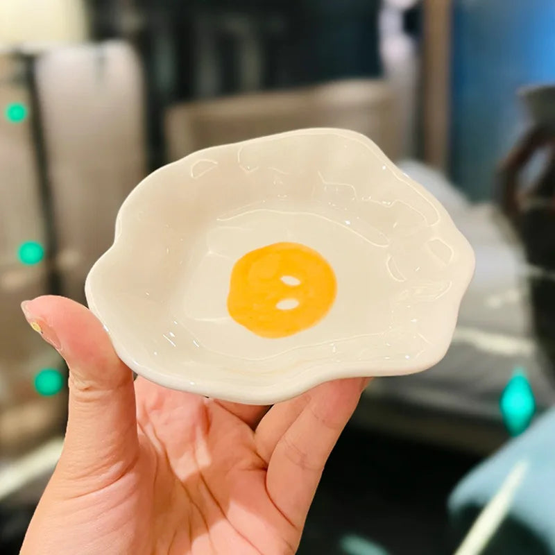 Poached Egg Ceramic Plate