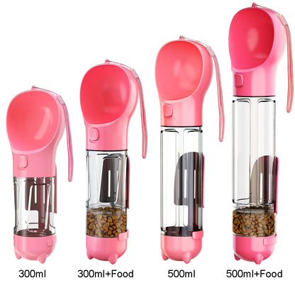 3 in 1 Portable Dog Water Bottle Food