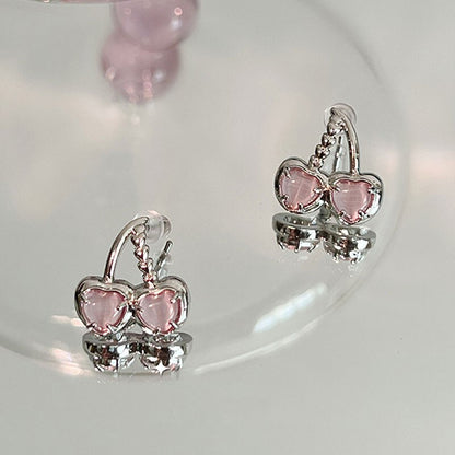 Y2K Pink Rhinestone Earrings