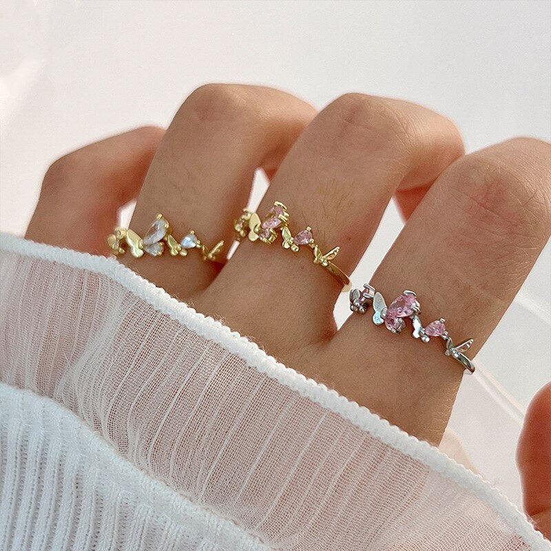 Butterfly Zircon Ring