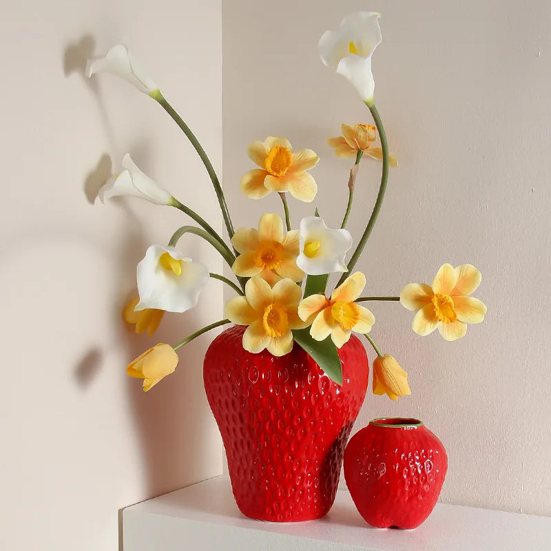 Strawberry Ceramic Vase