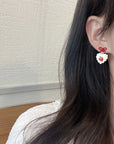 Red Strawberry Bowknot Earring