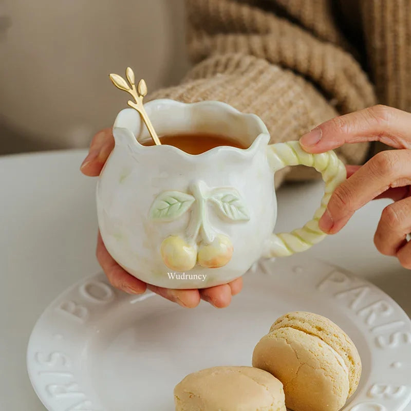 Hand-Painted Garden Ceramic Mug