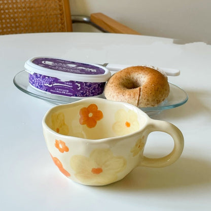 Handmade Floral Ceramic Mugs