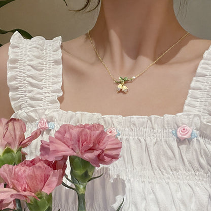 Lily of The Valley Pearl Necklace Set