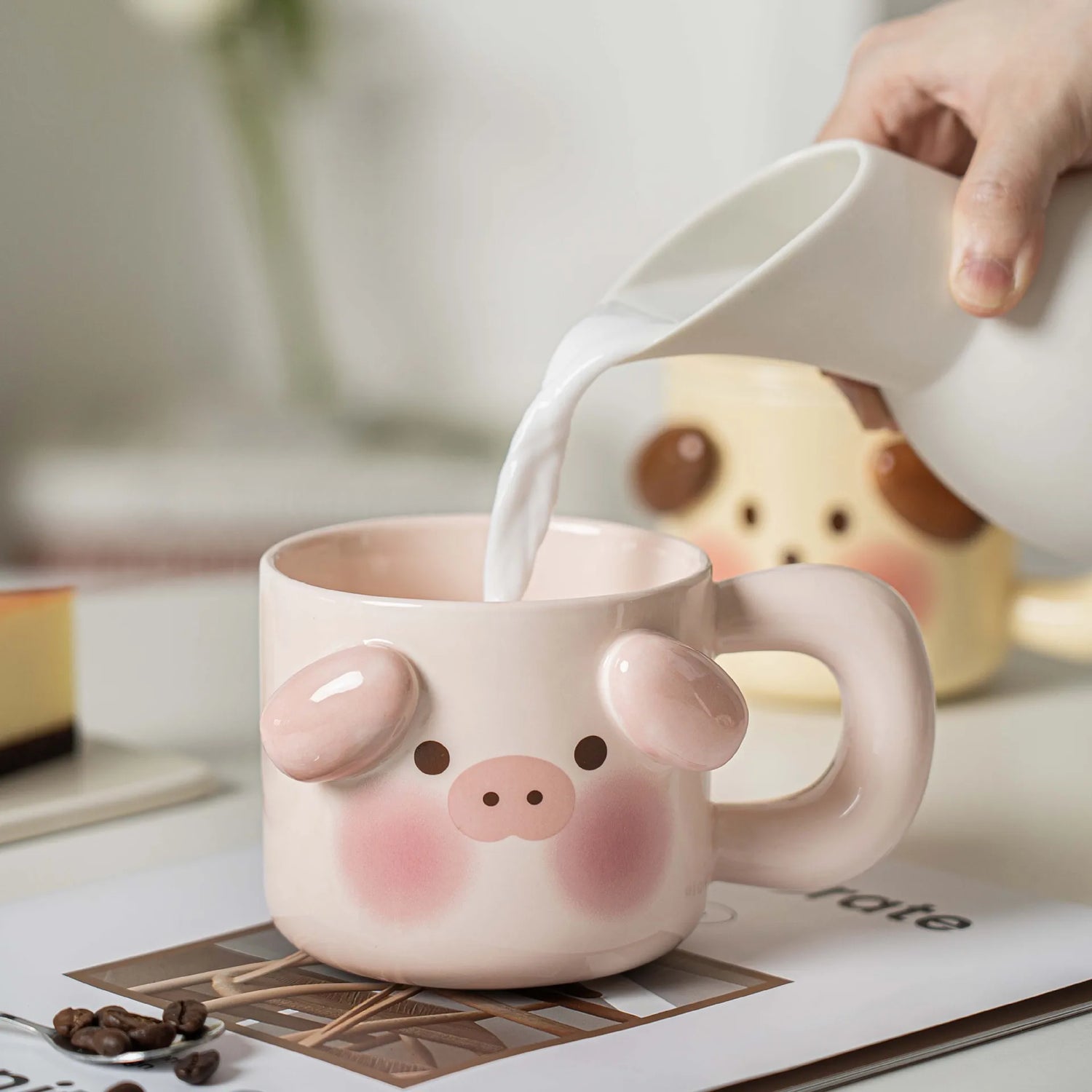 Puppy and Pig Mugs