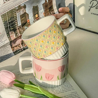 Tulip Flower Ceramic Mug