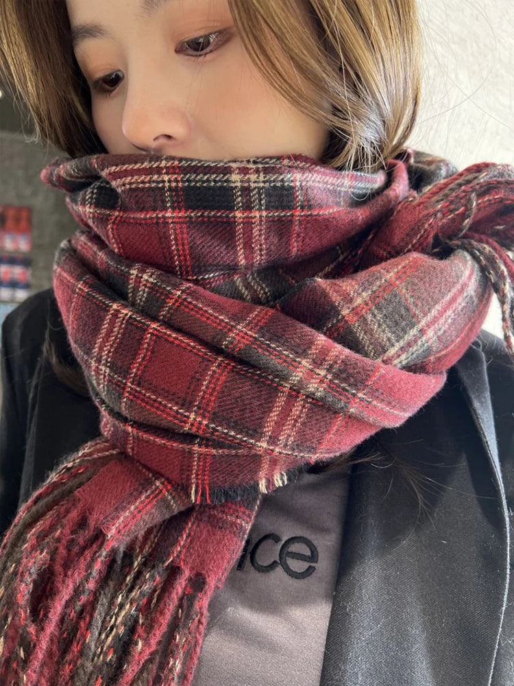 Vintage Plaid Scarf