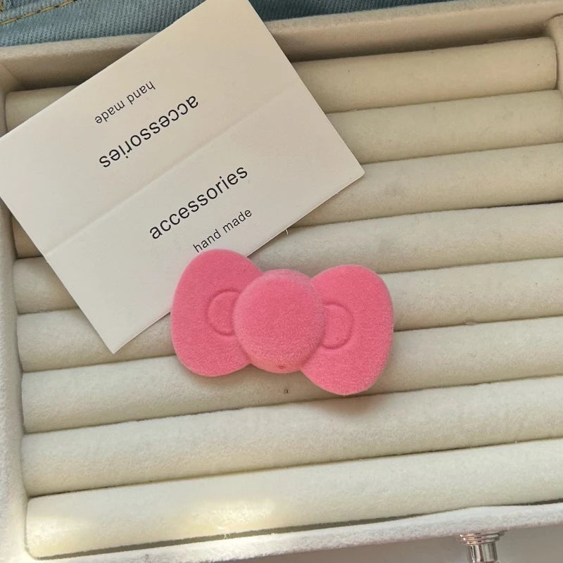 Pink Plush Hairpins