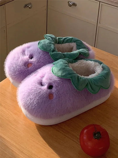 Tomato &amp; Eggplant Slippers