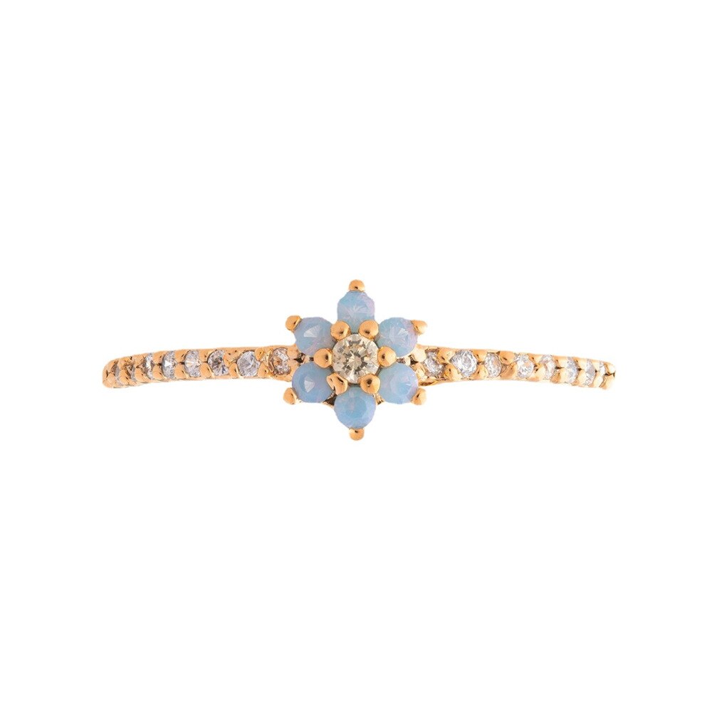 Blue Blossom Ring Set