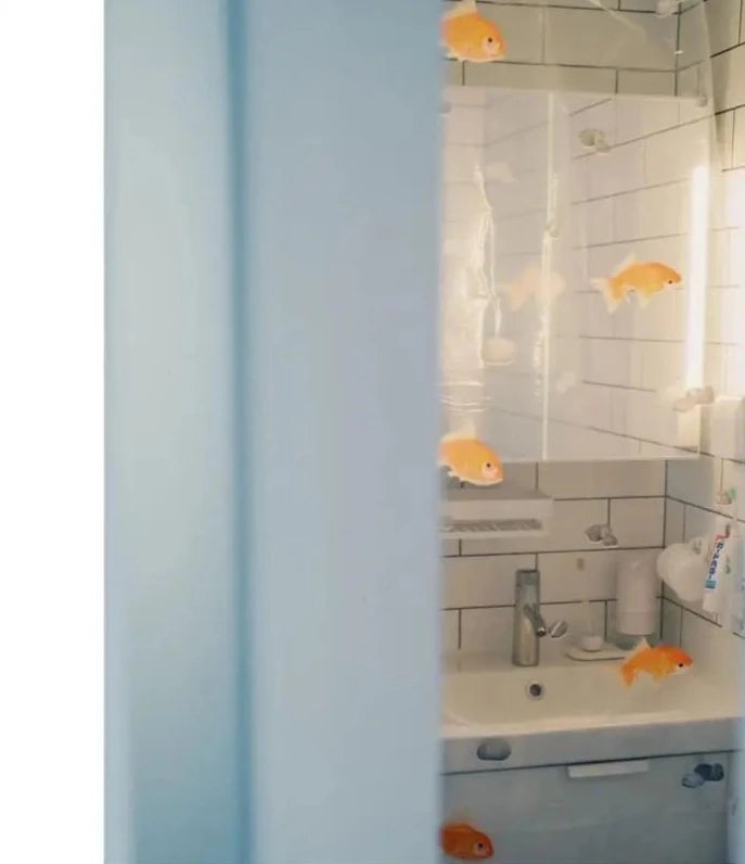 Goldfish Bathroom Waterproof Shower Curtain