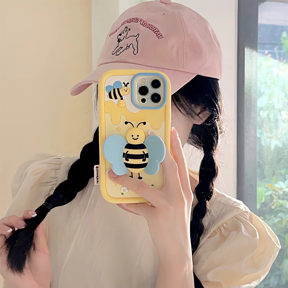 Busy Bee with Fold Wing iPhone Case