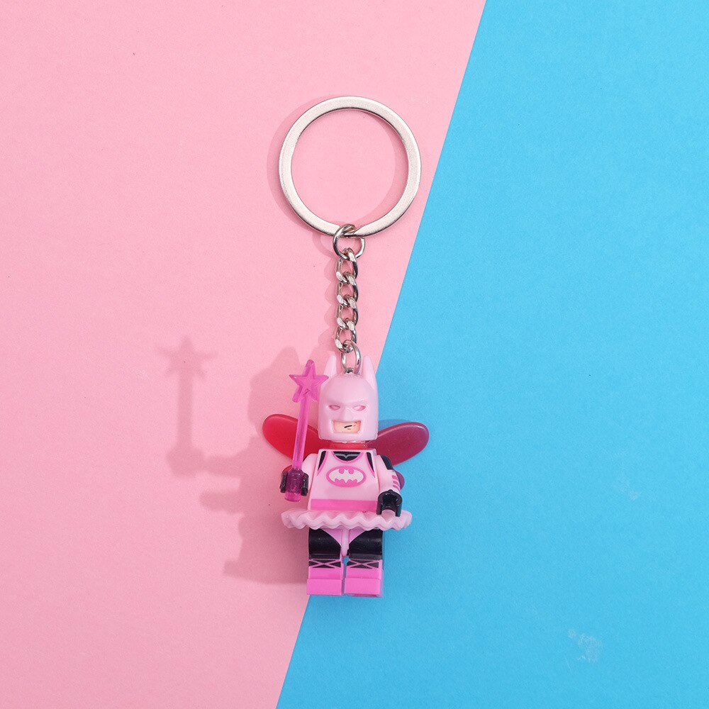 Pink Fairy Batman Lego Keychain