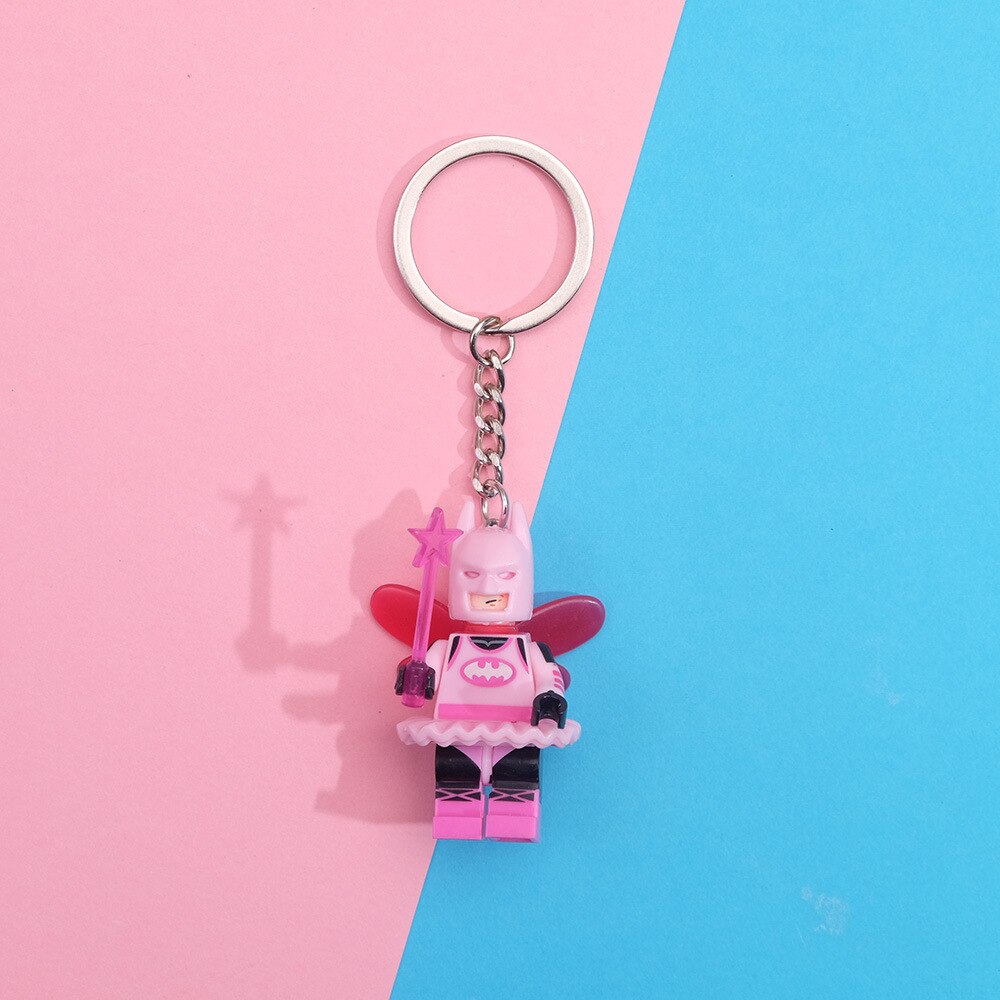 Super Hero Building Blocks Keychain