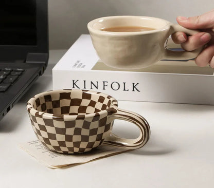 Checkered Ceramic Mug