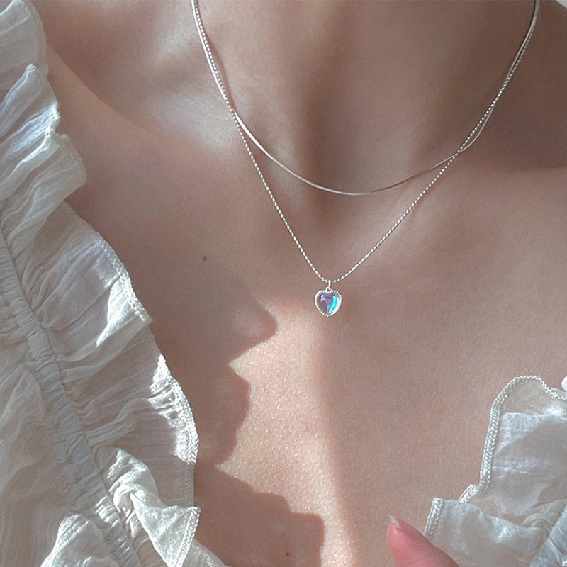 Heart Moon Necklace