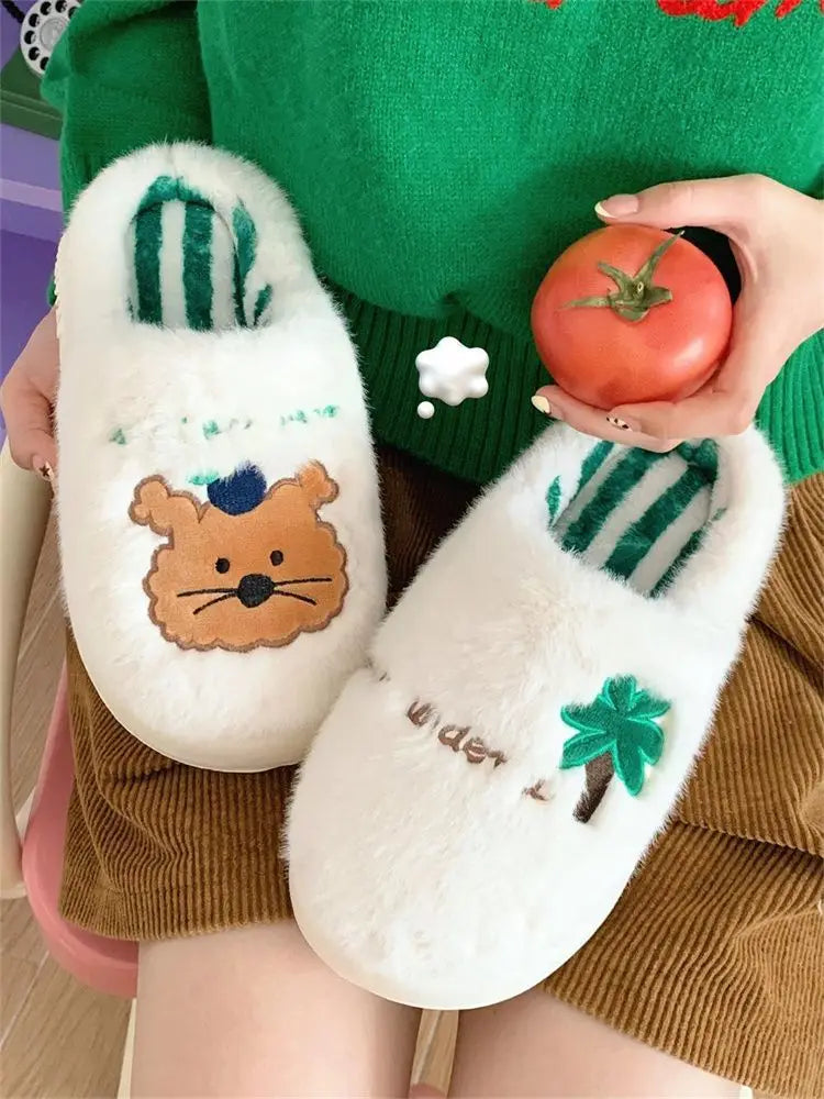 Multi Plush Slippers