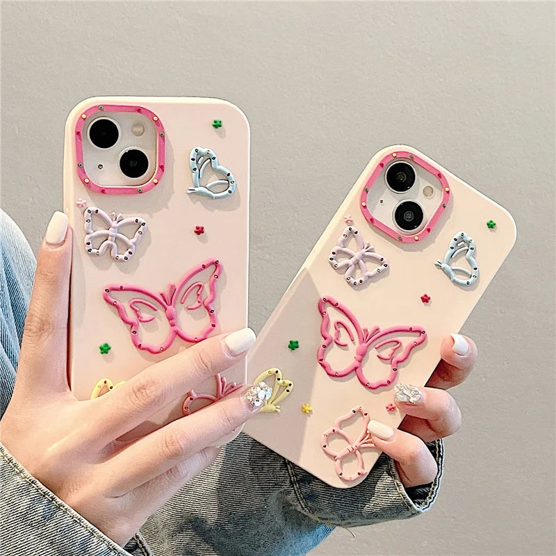 Pink Butterfly Phonecase