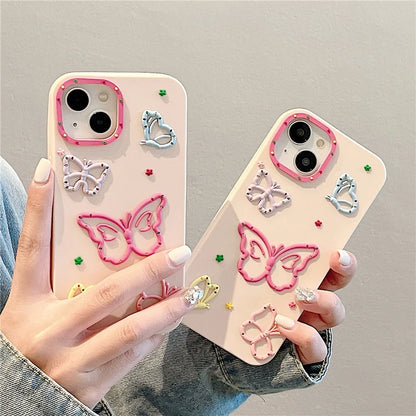 Pink Butterfly Phonecase