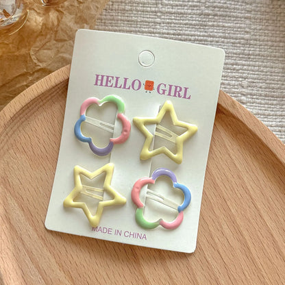 4Pcs Stars &amp; Flower Hairpins