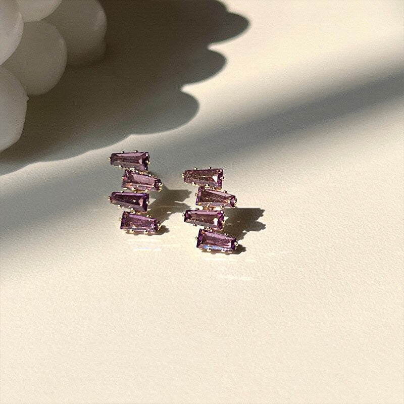 Y2K Pink Rhinestone Earrings