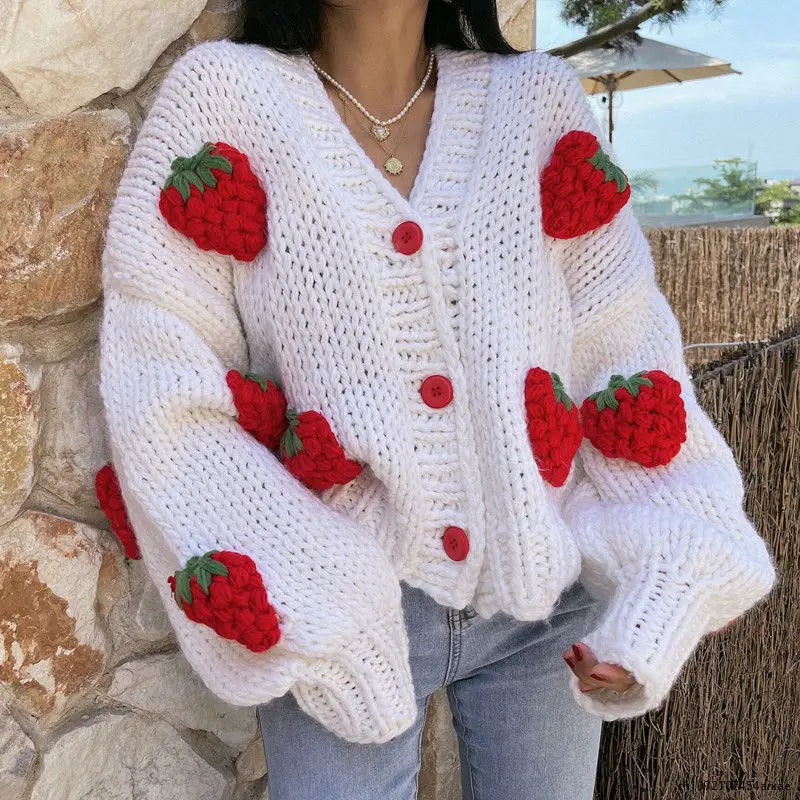 Oversized Strawberry Cardigans