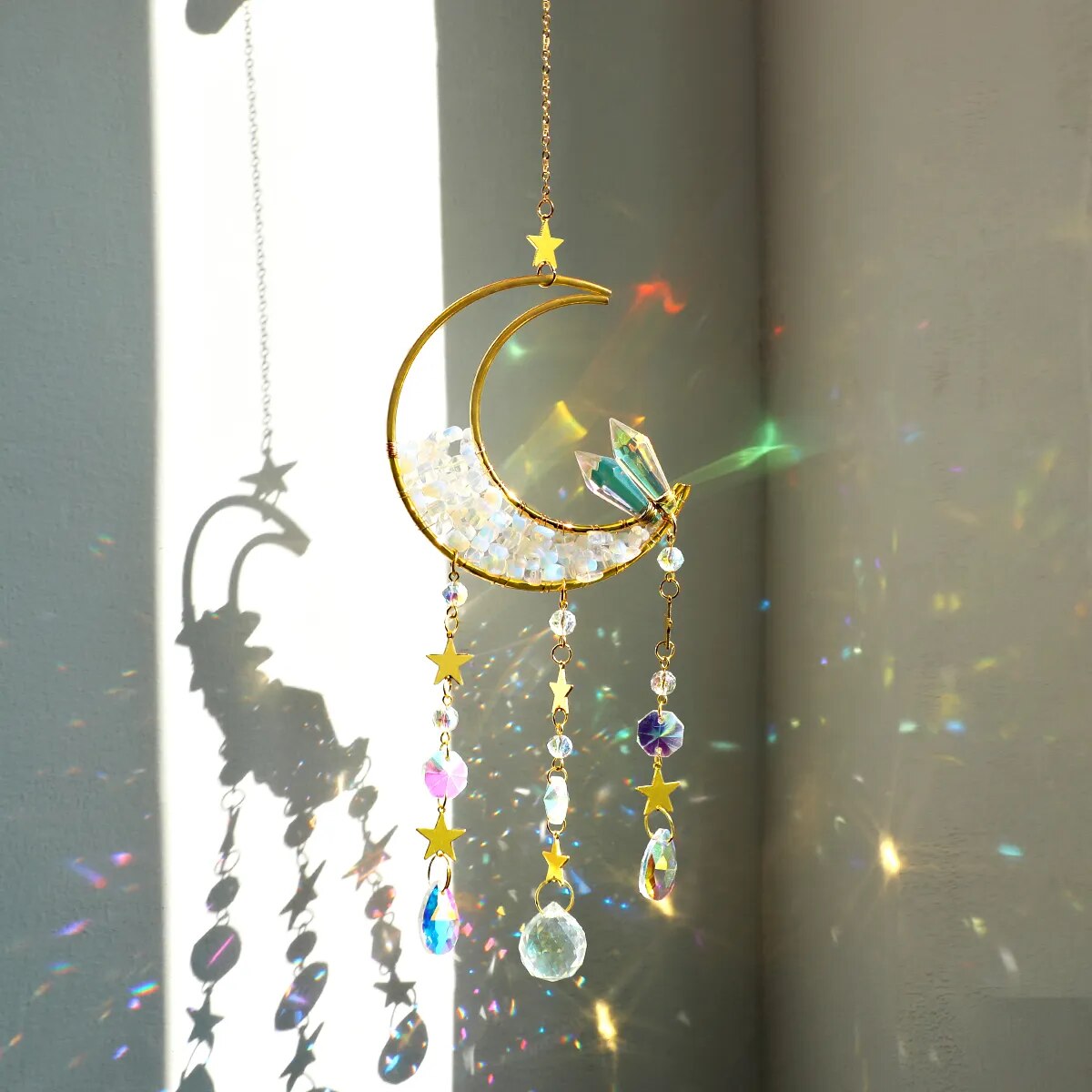 Moon Crystal Sun Catcher / Wind Chimes