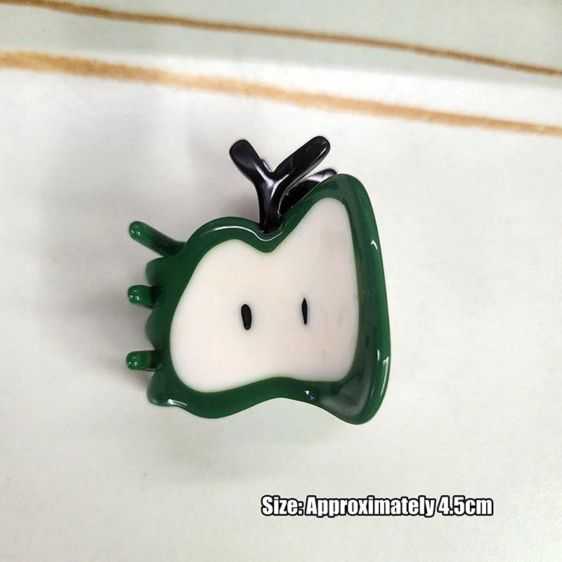 Apple Hair Claw Clip